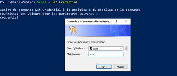 Stockées dans une variable (popup)